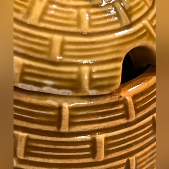 Vintage MCM Lidded Honey Pot Bee Beehive Made by Knobler of Japan in 60s - Picture 2 of 7